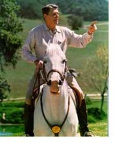 Reagan on horseback
